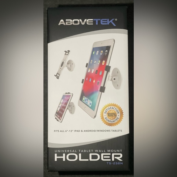 AboveTEK Tablet Wall Mount, Swivel 360° Rotating Holder Fits 6-13" Tablets - NWT - Picture 8 of 10